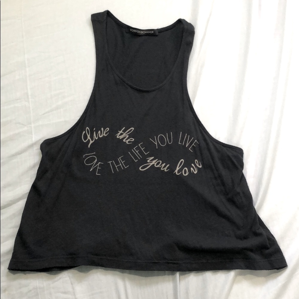 Infinity graphic tank crop top